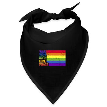 War wohl doch keine Phase Regenbogen Demonstration - Bandana Dreieckstuch - Schwarz - Vorne