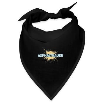 Asphaltbauer als Job - Bandana Dreieckstuch - Schwarz - Vorne
