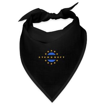 Atomkraft Ja Bitte - Pro Kernenergie in Europa - Bandana Dreieckstuch - Schwarz - Vorne