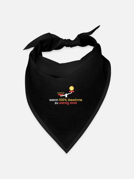 100% Gewinne zu wenig - Bandana Dreieckstuch - Schwarz