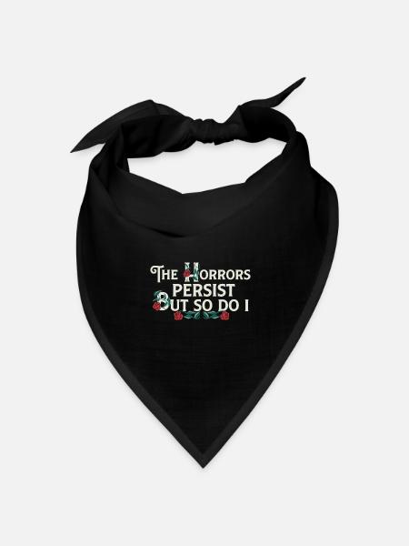 The Horrors Persist But So Do I Floral Internet - Bandana Dreieckstuch - Schwarz