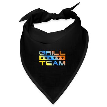 Grill Crew Bunt - Bandana Dreieckstuch - Schwarz - Vorne