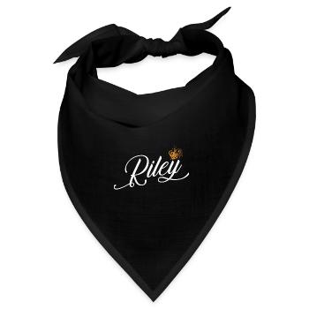 Riley Name für Frauen Kinder Kleinkinder - Riley Nachname - Bandana Dreieckstuch - Schwarz - Vorne