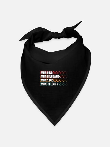 Feuerwerker Feuerwerk Pyrotechniker Geschenk - Bandana Dreieckstuch - Schwarz