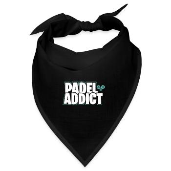 Padel Tennis Paddel Padelball Padeln Padeltennis - Bandana Dreieckstuch - Schwarz - Vorne