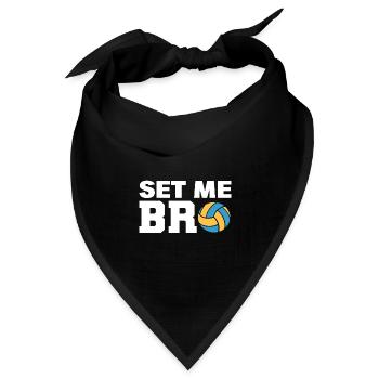 Volleyballspieler Volleyballtrainer - Bandana Dreieckstuch - Schwarz - Vorne