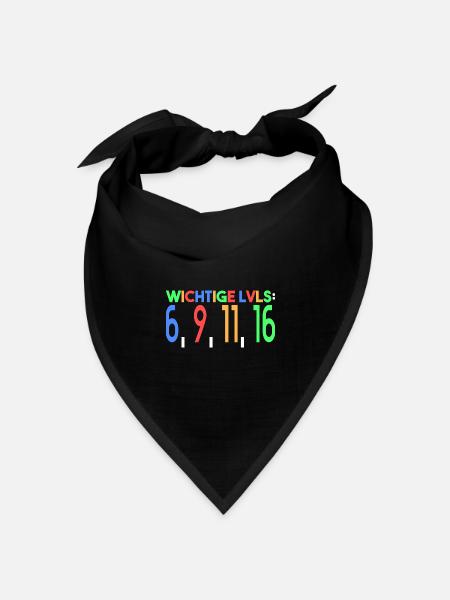 wichtige lvls: 6, 9, 11, 16 - Bandana Dreieckstuch - Schwarz