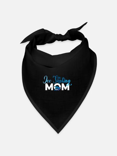 Ice Skating Mom Graphic Figure Skater Ice Skater S - Bandana Dreieckstuch - Schwarz