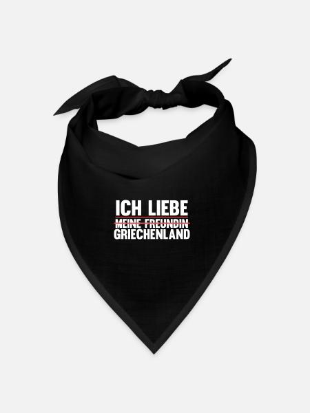 Griechen Grieche Griechenland - Bandana Dreieckstuch - Schwarz