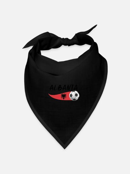 Albaner Albanisch Albanien - Bandana Dreieckstuch - Schwarz