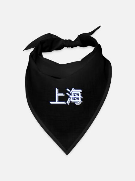 Shanghai - Bandana Dreieckstuch - Schwarz