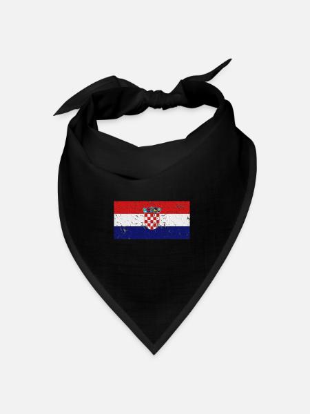 Kroatien Kroatien - Bandana Dreieckstuch - Schwarz