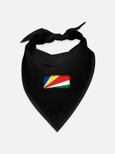 Seychellen Seychellen - Bandana Dreieckstuch - Schwarz