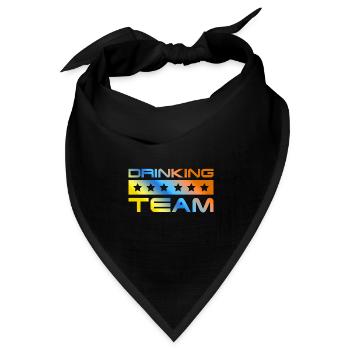 Drinking Crew Bunt - Bandana Dreieckstuch - Schwarz - Vorne