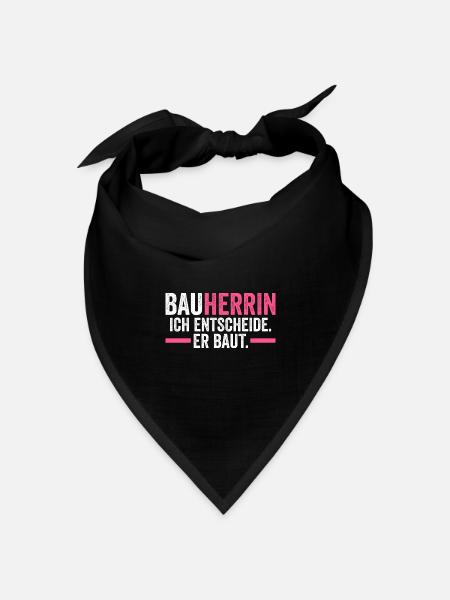 Bauherrin - Bandana Dreieckstuch - Schwarz