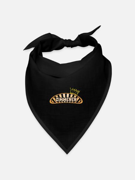 Geschenk für Zimmerer - Bandana Dreieckstuch - Schwarz
