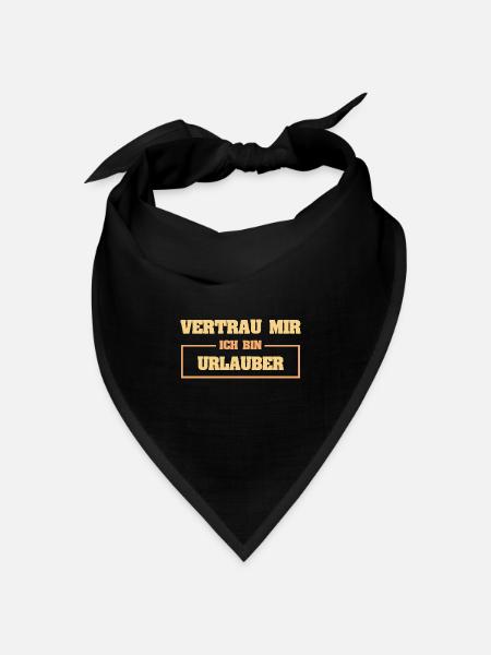 Lustig Urlauber - Bandana Dreieckstuch - Schwarz