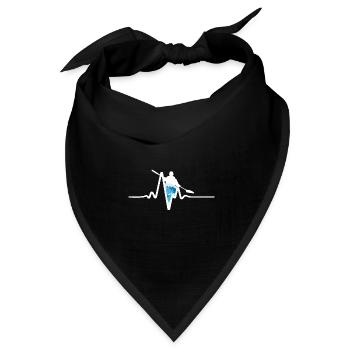 Kanu Kajak Paddeln Kanufahrer Geschenk Kanuten - Bandana Dreieckstuch - Schwarz - Vorne