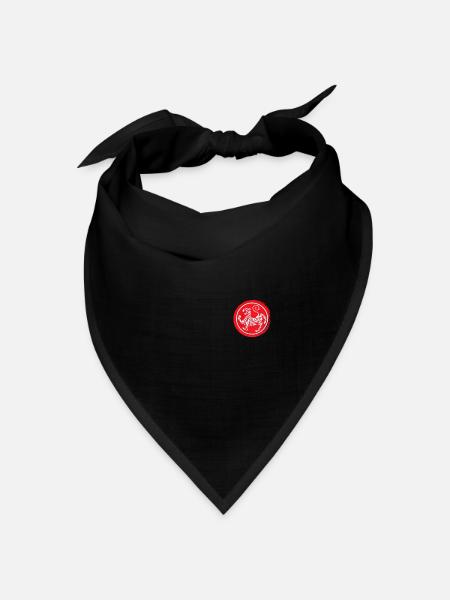 Karate Shotokan Tiger Logo - Bandana Dreieckstuch - Schwarz