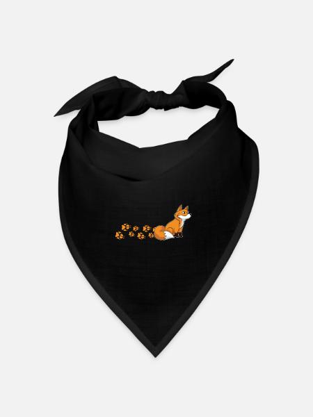 Fuchs - Bandana Dreieckstuch - Schwarz