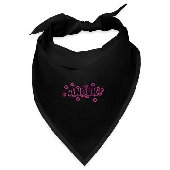 Vorname Anouk - Bandana Dreieckstuch - Schwarz - Vorne