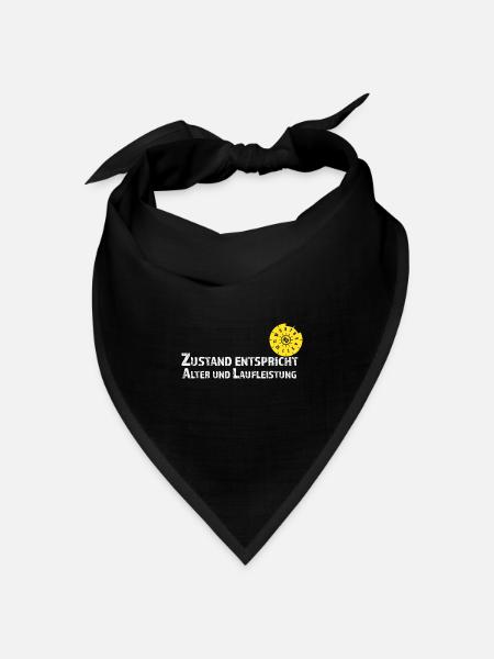 TÜV Zustand entspricht Alter - Bandana Dreieckstuch - Schwarz
