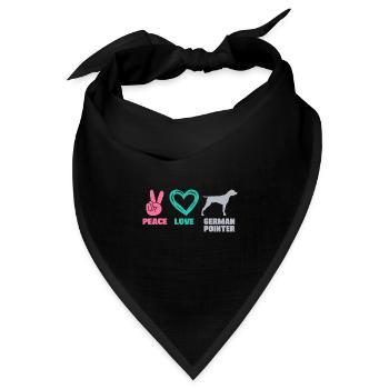 Deutsch Drahthaar DD Hund Mom Mama Frauchen - Bandana Dreieckstuch - Schwarz - Vorne