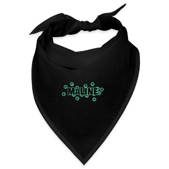 Geschenk für Maline - Bandana Dreieckstuch - Schwarz - Vorne