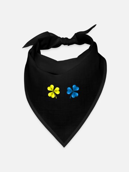 Ukraine Shamrock Ukraine Flag St Patrick'S - Bandana Dreieckstuch - Schwarz