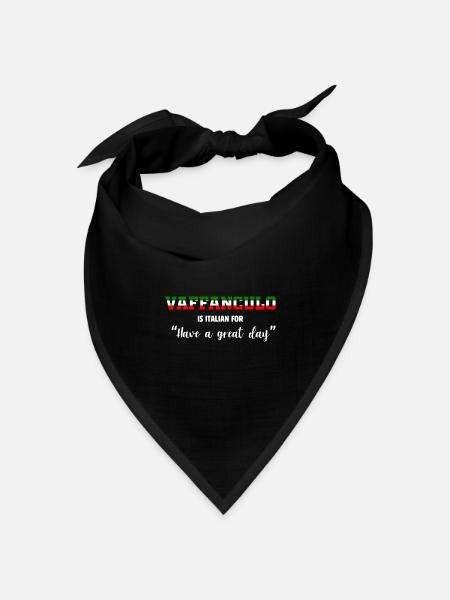 Lustiges italienisches Vaffanculo ist italienisch - Bandana Dreieckstuch - Schwarz