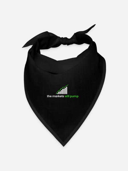 die Märkte werden pumpen - Bandana Dreieckstuch - Schwarz