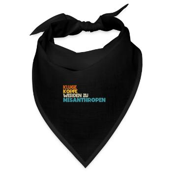 Statement Misanthrop Sarkasmus - Bandana Dreieckstuch - Schwarz - Vorne