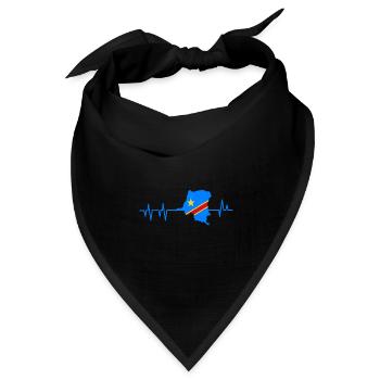 Demokratische Republik Kongo Geschenk - Bandana Dreieckstuch - Schwarz - Vorne