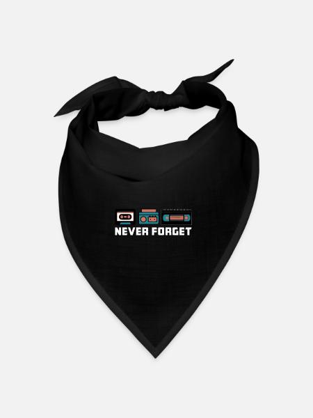 Never Forget - Bandana Dreieckstuch - Schwarz