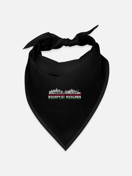 Ungarn - Bandana Dreieckstuch - Schwarz