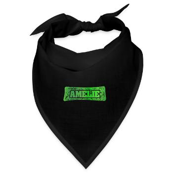 Vorname Amelie - Bandana Dreieckstuch - Schwarz - Vorne