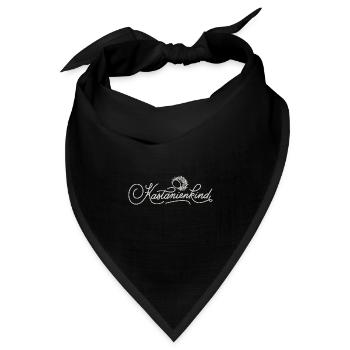 Kastanienkind Kastanien für Kastanien Fans - Bandana Dreieckstuch - Schwarz - Vorne