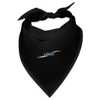 Geschenk für Lewis - Bandana Dreieckstuch - Schwarz - Vorne