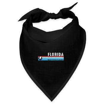 Florida Sunshine State Est 1845 Vintage Klassiker - Bandana Dreieckstuch - Schwarz - Vorne