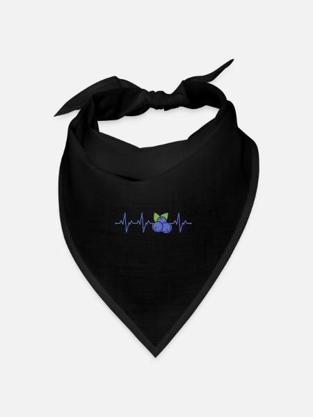 Blaubeeren - Bandana Dreieckstuch - Schwarz