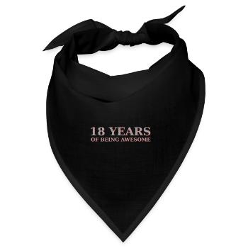 18. Geburtstag - Bandana Dreieckstuch - Schwarz - Vorne