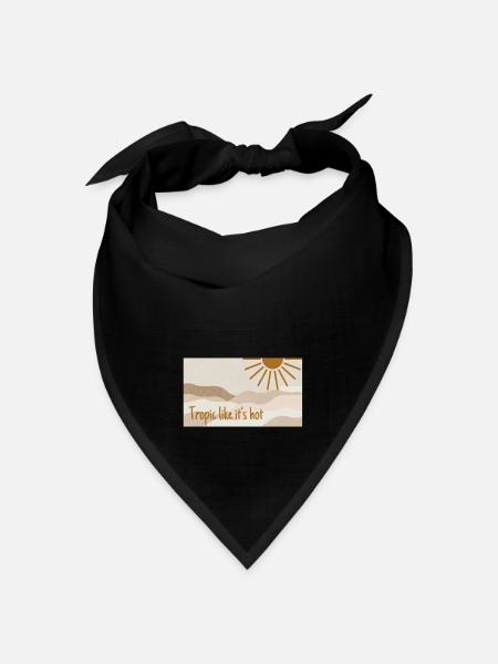 tropic like it's hot - Bandana Dreieckstuch - Schwarz