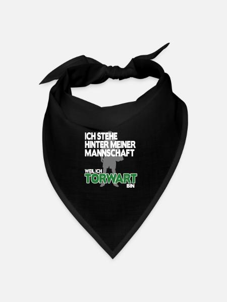 Torhüter Torwart Geschenk Geburtstag Fußball Shirt - Bandana Dreieckstuch - Schwarz