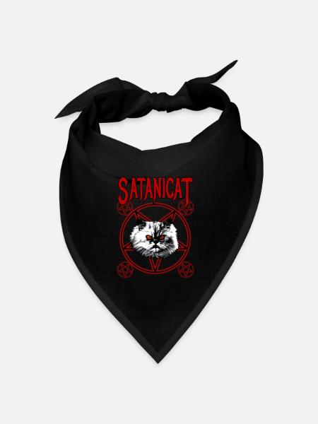 SATANICAT - Bandana Dreieckstuch - Schwarz