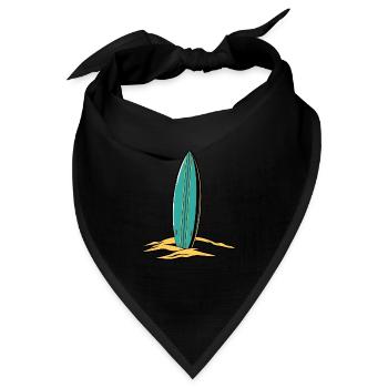 Retro Surfboard – Classic Beach Vibes - Bandana Dreieckstuch - Schwarz - Vorne