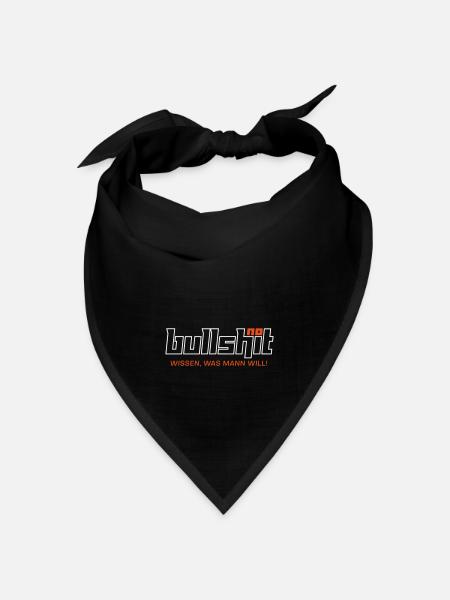 no bullshit - Wissen, was mann will - Bandana Dreieckstuch - Schwarz