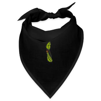 Fleischfressend Pflanze Fliegenfalle Kannenpflanze - Bandana Dreieckstuch - Schwarz - Vorne