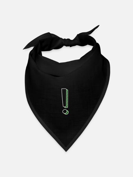 Ausrufezeichen zweifarbig mit Schatten - Bandana Dreieckstuch - Schwarz