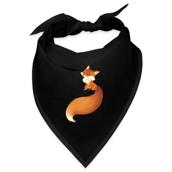 Fuchs - Bandana Dreieckstuch - Schwarz - Vorne