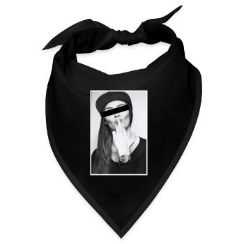 Shut up - Bandana Dreieckstuch - Schwarz - Vorne